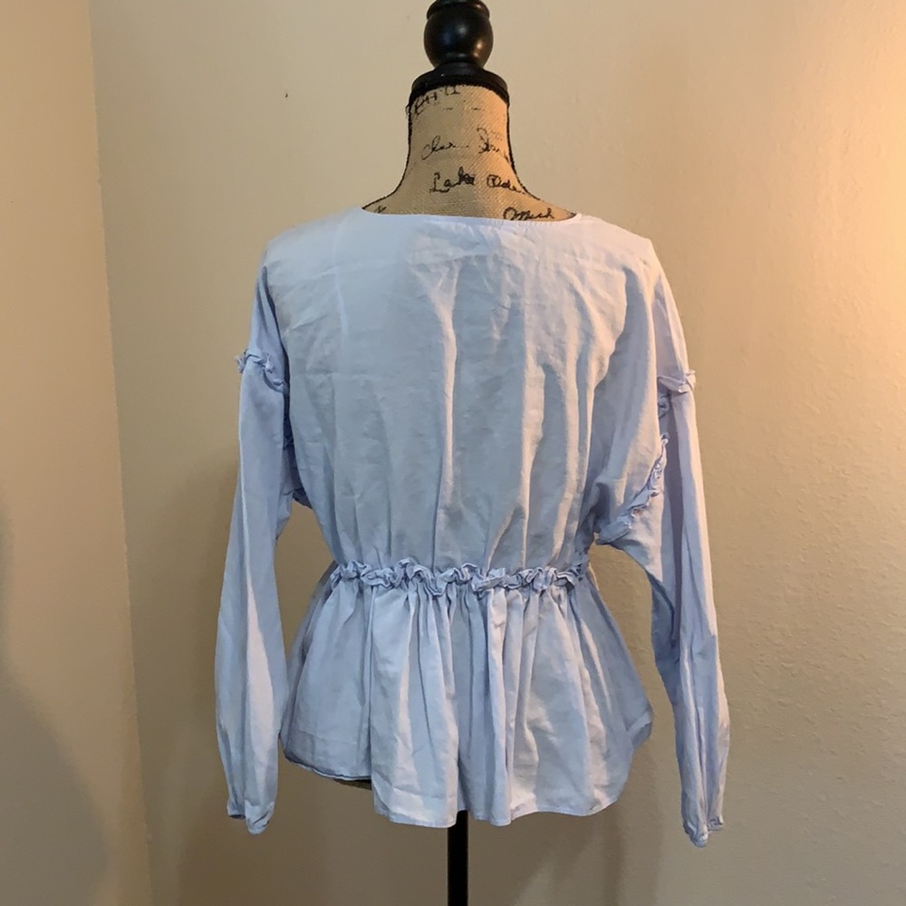 ZARA Sky Blue Top - Picture 3 of 4